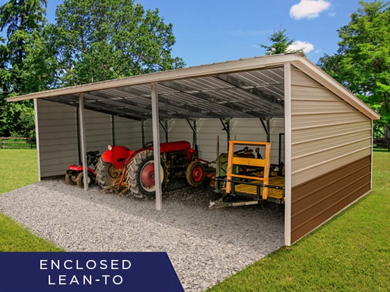 lean to carport with storage